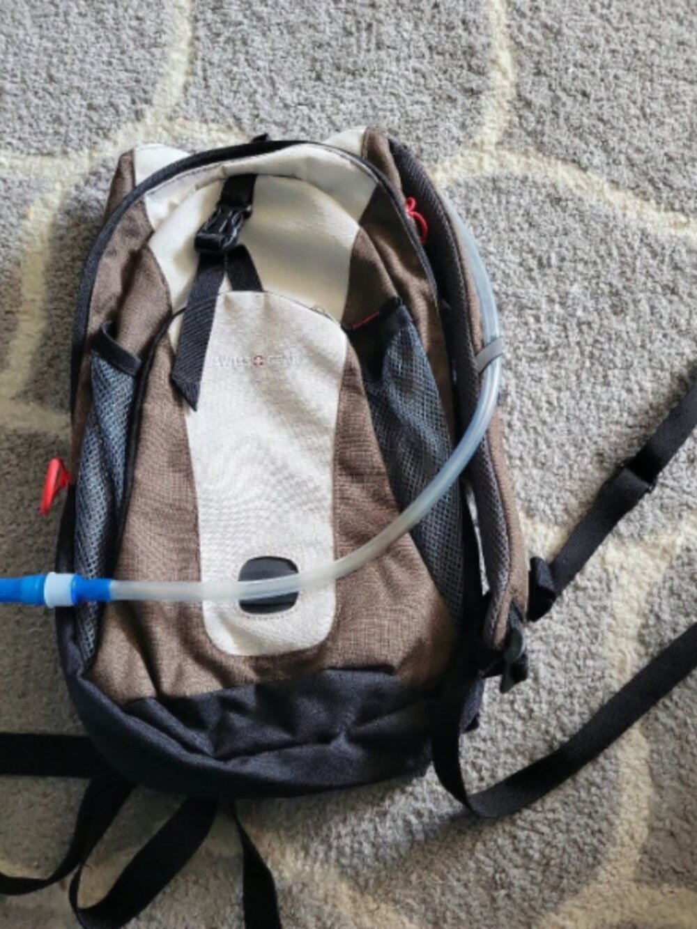 Swiss gear backpack with water reserve.